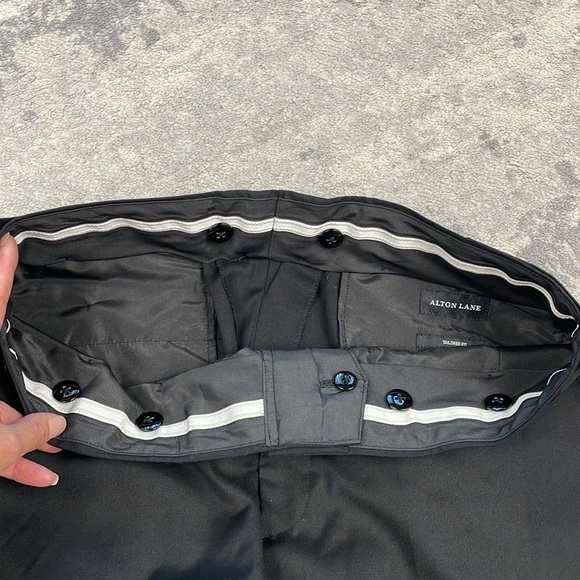 NWT Alton Lane Mercantile Black Dress Tuxedo Pants Wedding Formal Sz 34 - Picture 12 of 13